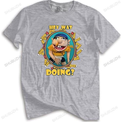 Cotton Tshirt Men Crew Neck Tops New SML JEFFY Youth Black Tees Shirt Unisex Teeshirt Euro Size