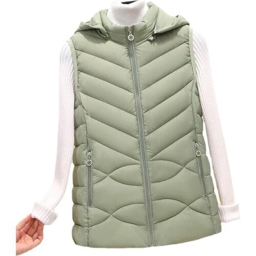 Autumn Winter Cotton Vest Women Ladies Casual Waistcoat Female Sleeveless Vest Jacket Streetwear Slim Fit Warm Puffer Coat