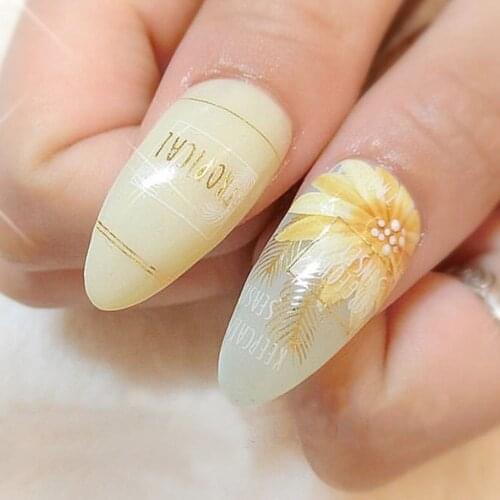 1 Sheet Nail Art Sticker Japanese 3D Hand-Painted Cryolite Abstract Geometric Figures Decals Adhesive Tips Nail Sticker Tr#026