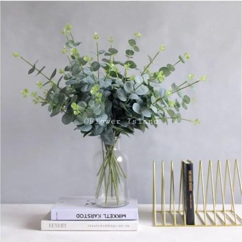 1PCS Eucalyptus Leaves Plants Artificial plant Family Garden Wedding Decoration Christmas Home Decor Table Flower Arrangement