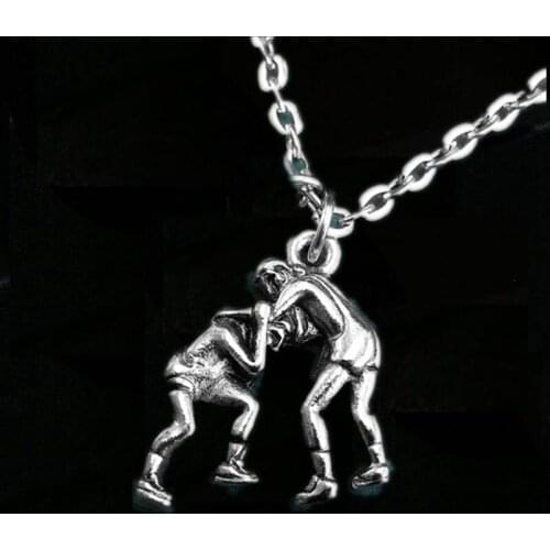1Pcs Punk Style Necklace 3D Wrestler Pendant Necklace Fitness Charm Rock Hip Hop Extreme Sport Men Women Jewelry