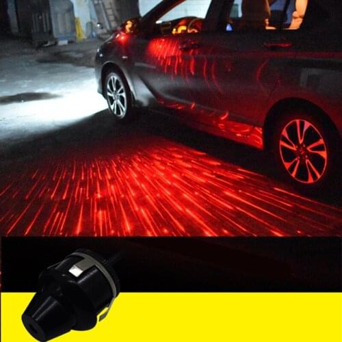 1pcs LED Side Rear View Mirror Car Laser Strobe Light Decoration Welcome Lamp