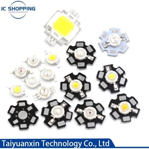 5PCS 1W 3W 5W 10W Small Light Emitting Element Diode LED Light Bead Bright White Warm Lighting Red Yellow Green Blue Light