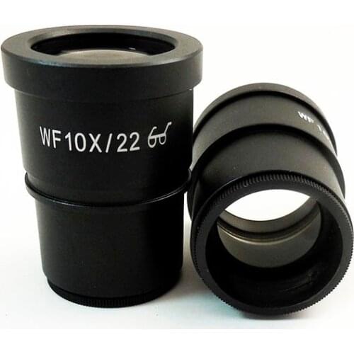 2PCS 10X /22 Wide Field High Eye Point 30mm Interface Stereo Microscope Eyepiece