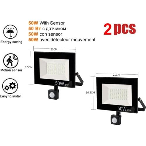 2 pcs 220V 10-100W LED FloodLight Spotlight Exterior Street wall reflector Led Light garden Lamp lighting led warm white pole PI