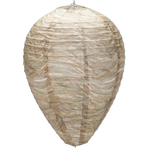 2 Pieces Flying Hanging Wasp Bee Trap Fly Insect Simulated Wasp Nest Effective Safe Non-Toxic Hanging Wasp Deterrent