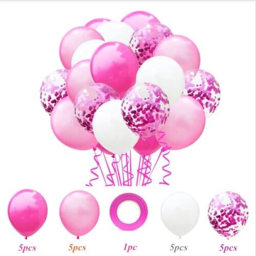 21 rose gold balloons confetti set helium balloons baby shower birthday party decoration wedding anniversary balloons