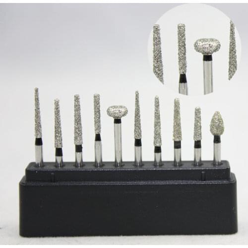 50pcs FG1.6 Dental Diamond Burs Set For Porcelain Polishing Dentist Product