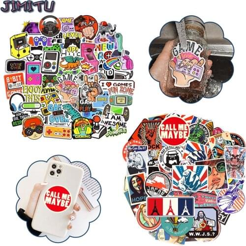 50PCS Vintage Stickers Pack Waterproof Laptop Sticker for Kids Skateboard Helmet Phone Case Guitar Cartoon Classic Toy Game Cool