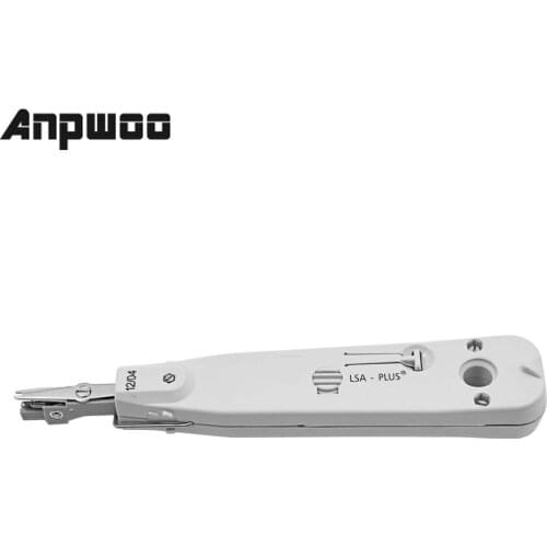 ANPWOO Silver Adjustable LSA-Plus Punch Down Tool with Sensor for Telecom Phone RJ11 LAN Network Cat5 RJ45 Patch Panel