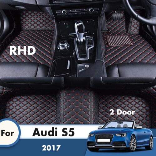 RHD Custom Car Floor Mats For Audi S5 2 Door 2017 Carpets Car Accessories Interior Decoration Foot Pads Car Styling Floorliners