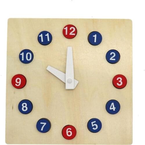 Wooden Puzzles Learning Clock Time Telling Activity Kindergarten Teaching Aids Christmas And New Year Childrens Gifts