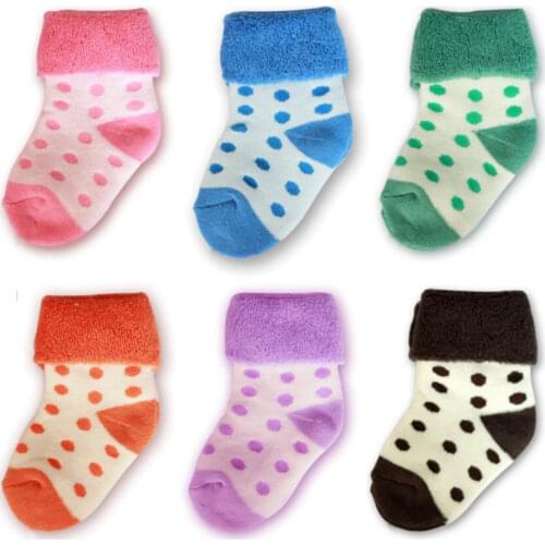 Infant Lytwtws Newborn Cotton Winter Autumn Baby Girls Boys Kids Socks Infant Dot Terry Warm Slippers Children cheap stuff