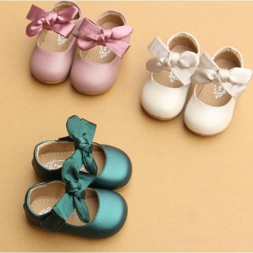 Chinese Style Bow-Knot Baby Newborn Toddler Girl Crib Shoes Pram Soft Sole Prewalker Anti-slip Baby Shoes