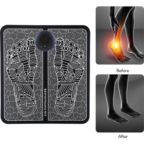 EMS Foot Massage Mat 6Modes Foot Massager Electric Pad Relax Muscle Stimulator Circulation Booster Legs Massager Pain Relief