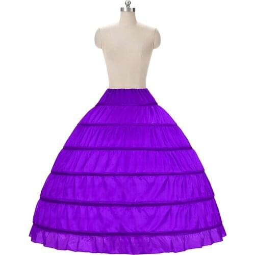 Hot Sale 6 Hoops Ball Gowns Puffy Wedding Petticoat Marriage Gauze Skirt Crinoline Underskirt Wedding Accessories