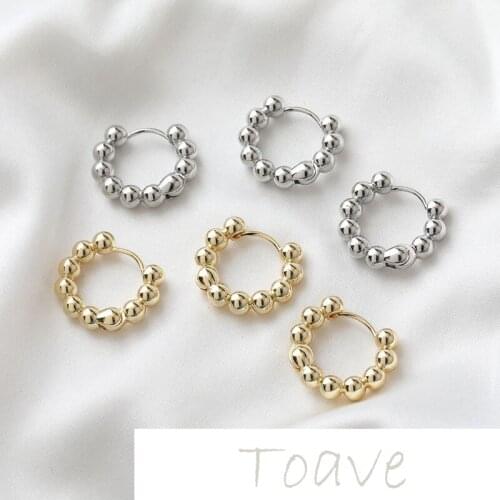 14K gold-coated color-preserving copper-plated real gold peas earrings earrings diy simple earrings earrings