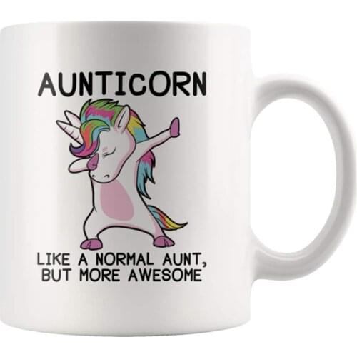 Aunticorn Aunt Unicorn Mug Cute New Aunt Gifts 11oz Ceramic Mug