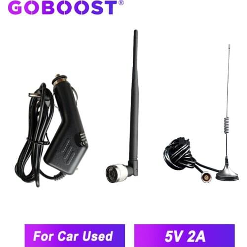 GOBOOST antenna kit mobile signal booster for car use with whip antenna gsm 2g 3g 4g interter outdoor signal for cell phone 4g