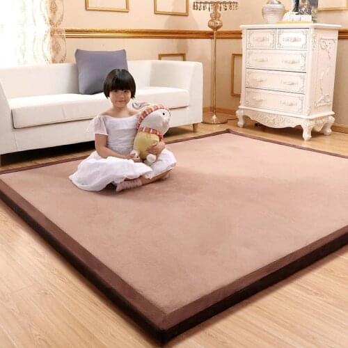 Coral velvet padded non-slip carpet childrens tatami mats bay windows custom mats Bedroom Lving Room Rug Floor Rugs