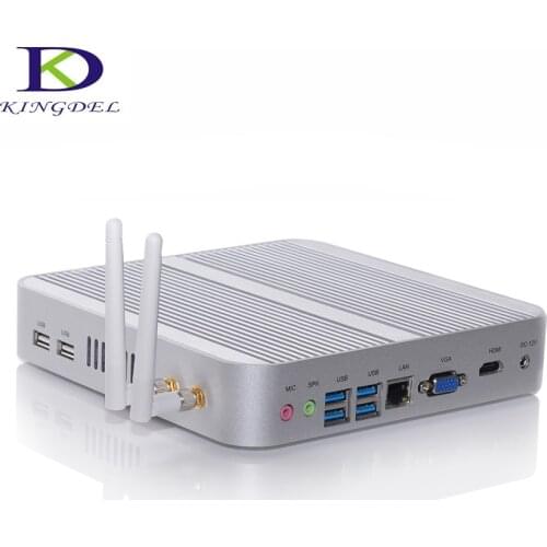 DHL Free shipping Kingdel Fanless Mini PC,4K HTPC,Nettop with Intel Haswell i5-4200U CPU,3280*2000,HDMI,4*USB3.0,WiFi,Windows 10