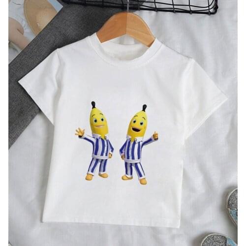 New Summer Childrens Short Sleeve T-shirt Pajama Banana Cartoons T-shirts Boy Kid Boys And Girls Tops Shirts Baby Tshirt Novelty