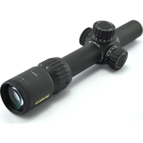 Visionking 1-6x24 FFP Riflescope Night illuminated .223 .308 Sniper Optical Sight Long Range 30mm Tube Turret Lock RIfle Scope