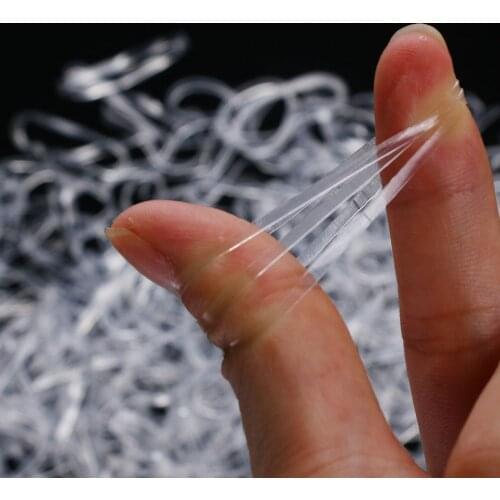 300/1000pcs pack Rubber Hairband Rope Silicone Ponytail Holder Elastic TPU Hair Holder Tie Gum Rings Girls Hair Accessories