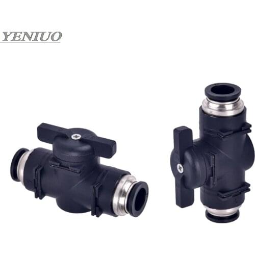 Pneumatic Push In Quick Connector Hand Valve BUC4 6 8 10 12MM Hand to turn Pneumatic switch