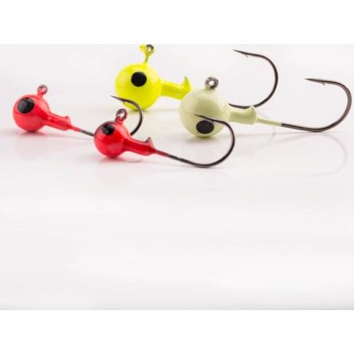 Fish Lead Head Jig 14g,10g,7g,5g,3.5g Metal Fishing Lures Bait Single Barbed Hook Red Luminous Fishinghook Jig Lure
