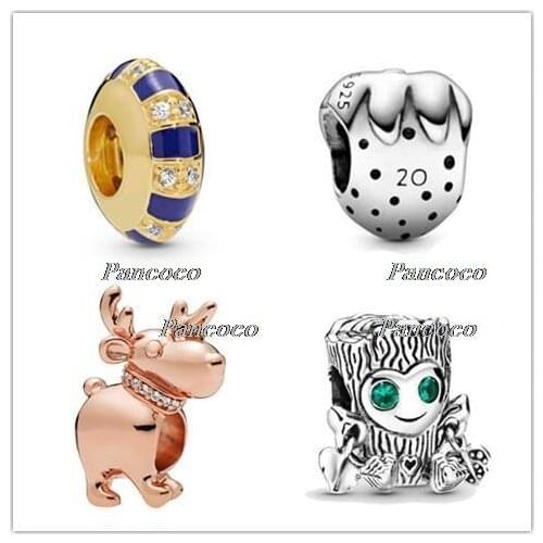 925 Sterling Silver Bead Charm Sweet Tree Monster Charm Fit Pandora Bracelets & Necklace Women Diy Jewelry