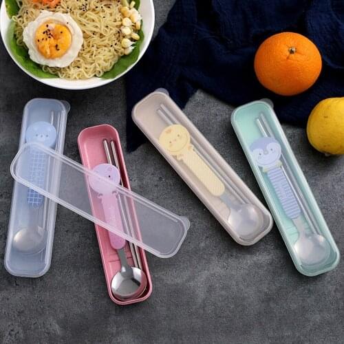 Dinnerware Spoons Chopstick Steel Cutlery Kitchen Set Tableware Kit With Box Dropshipping