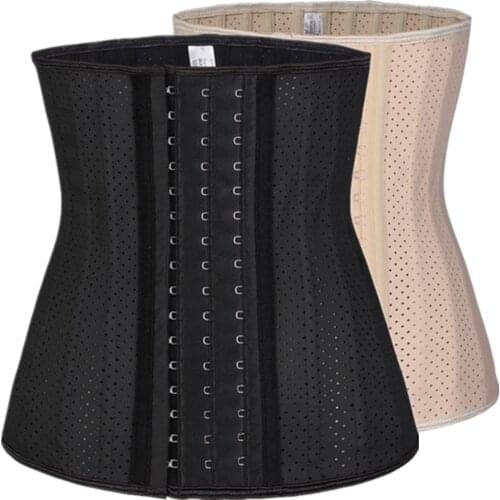 Plus Size 25 Steel Boned Slimming Belly Belt Waist Cincher Underwear Women Body Shaper Corset Latex Waist Trainer Shapewear