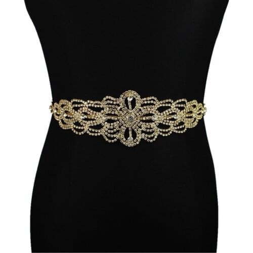 Vintage Silver Rhinestones Bridal Belt Sash For Wedding Dress Wedding Belt With Luxury Crystal Total Handmade Bridal Ribbon Belt