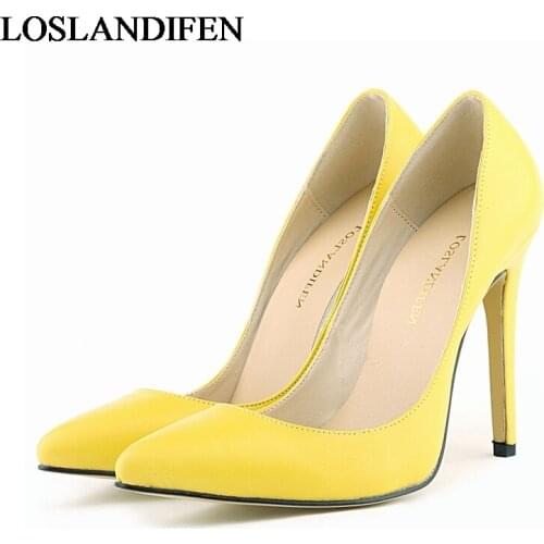 Women Pumps High Heels 2020 Fashion Pointed Toe Women Shoes Thin Heels Pumps 11cm High Heels Red Shoes Woman NLK-A0094