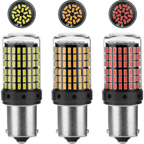 2Pcs Car Canbus Wide Voltage 1156 1157 3014 144SMD LED Blubs No Error LED Lamps For Turn Signal Light Brake Light