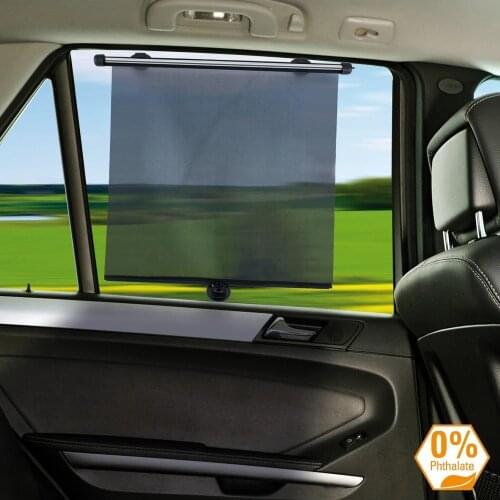 2Pcs Car Window Sunshade Roller Blinds Screen Protector Auto Window Solar Protection Curtain Sun ShadeVisor Shield Cover Mesh