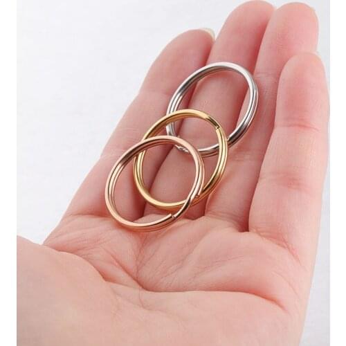 25MM Stainless Steel Hole Key Ring Key Round Opening Key Ring Car Keychain Pendant Necklace Bracelet Jewelry Accessories