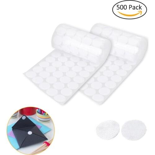 500Pack Self Adhesive Fastener Tape Dots Hook and Loop Coins Circles Tape Strong Glue Magic Sticker Nylon Tape 500x20mm AU stock