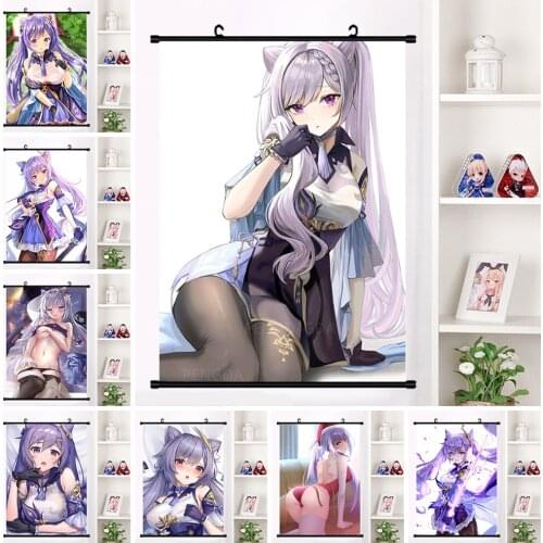 Anime Cartoon Hanging Painting Japanese Sexy Girls Plastic Scrolls Canvas Picture Home Room Decor Bedroom Wall Art Poster Prints