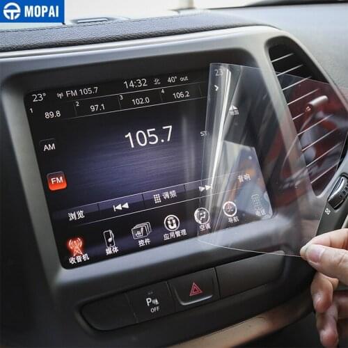 MOPAI Car Sticker for Dodge Challenger 8.4 Inch Car GPS Navigation Screen Protective Film for Dodge Challenger Car Accessories