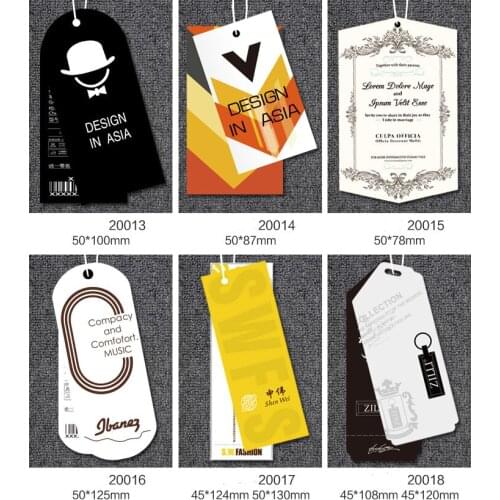 Free shipping free customized paper hang tag/clothing swing tag labels/garment bag printed tags brand care labels logo JYSJ205