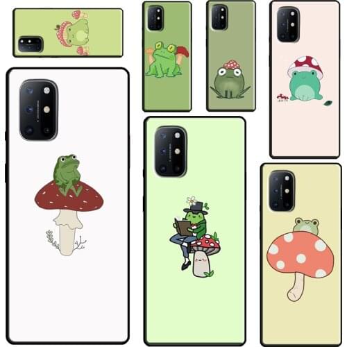 Mushroom Frog Case For Realme 6 7 8 Pro GT Neo C21 C11 C3 Q3 Pro Soft Cover For OnePlus 8T 7T 9R 8 9 Pro