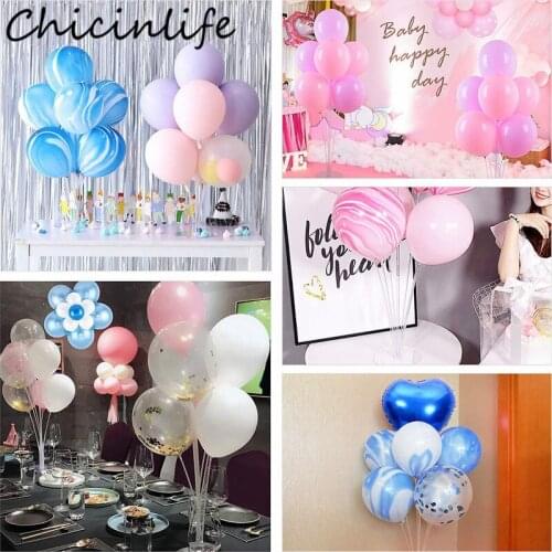 Chicinlife 1Set Balloon Stick Stand Kit DIY Wedding Birthday Decor Latex Balloon Table Floating Supporting Rod Balloon Holder