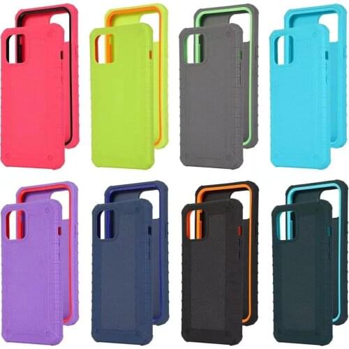 For iphone 12 pro max 2 in 1 soft phone case 2.5mm tpu 11pro shockproof xsmax protective cover 7 8plus