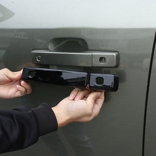 For Land Rover Defender 110 20-21 Car styling Car ABS Black/Silver Door Handle Trim Stickers Exterior Decoration Car Accessories