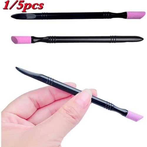 Quartz Grinding Rod Nail Art Double-end Quartz Polished Pen Cuticle Pusher Reusable Trims Excess Cuticles Nail Art Tools