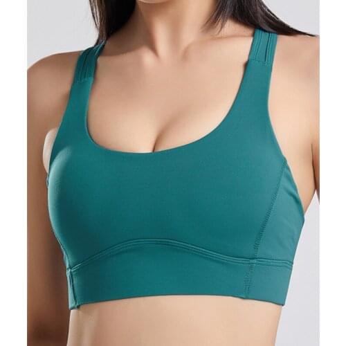 Double-sided Nudity Feel Sports Bra Woman Beautiful Back Yoga Bras Running Shockproof Gym Fitness Underwear Adjustable Yoga wear