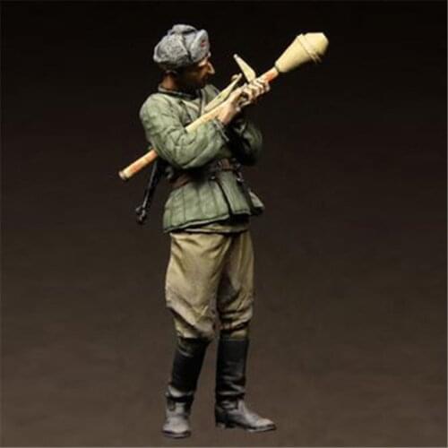 Resin Figure 1/35 Scale Model Kit WWII Soviet Infantry Soldier GK Assembly Models Kit Resin Colorless Self-Assembled Toy