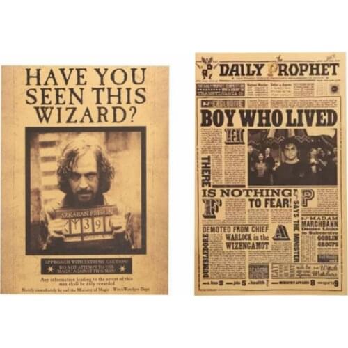 Hot Sale Harried Old Newspaper Poster Vintage Kraft Paper Potters Series Decorative Painting For Gifts Birthday